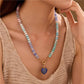 Natural Stone Semi-Precious Glass Mixed Necklace