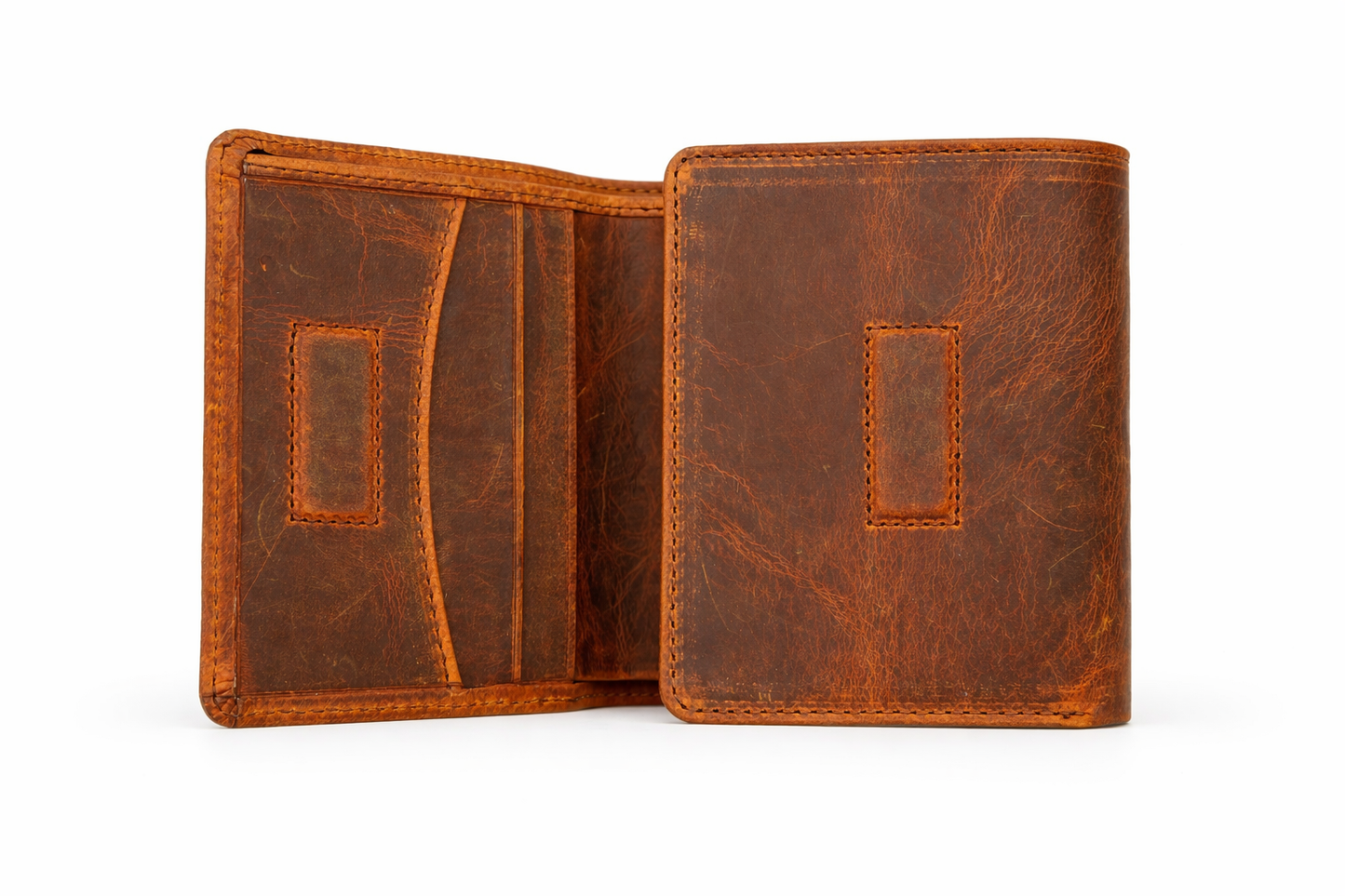 Leather Wallet for Men Handcrafted Distressed Trifold Wallet