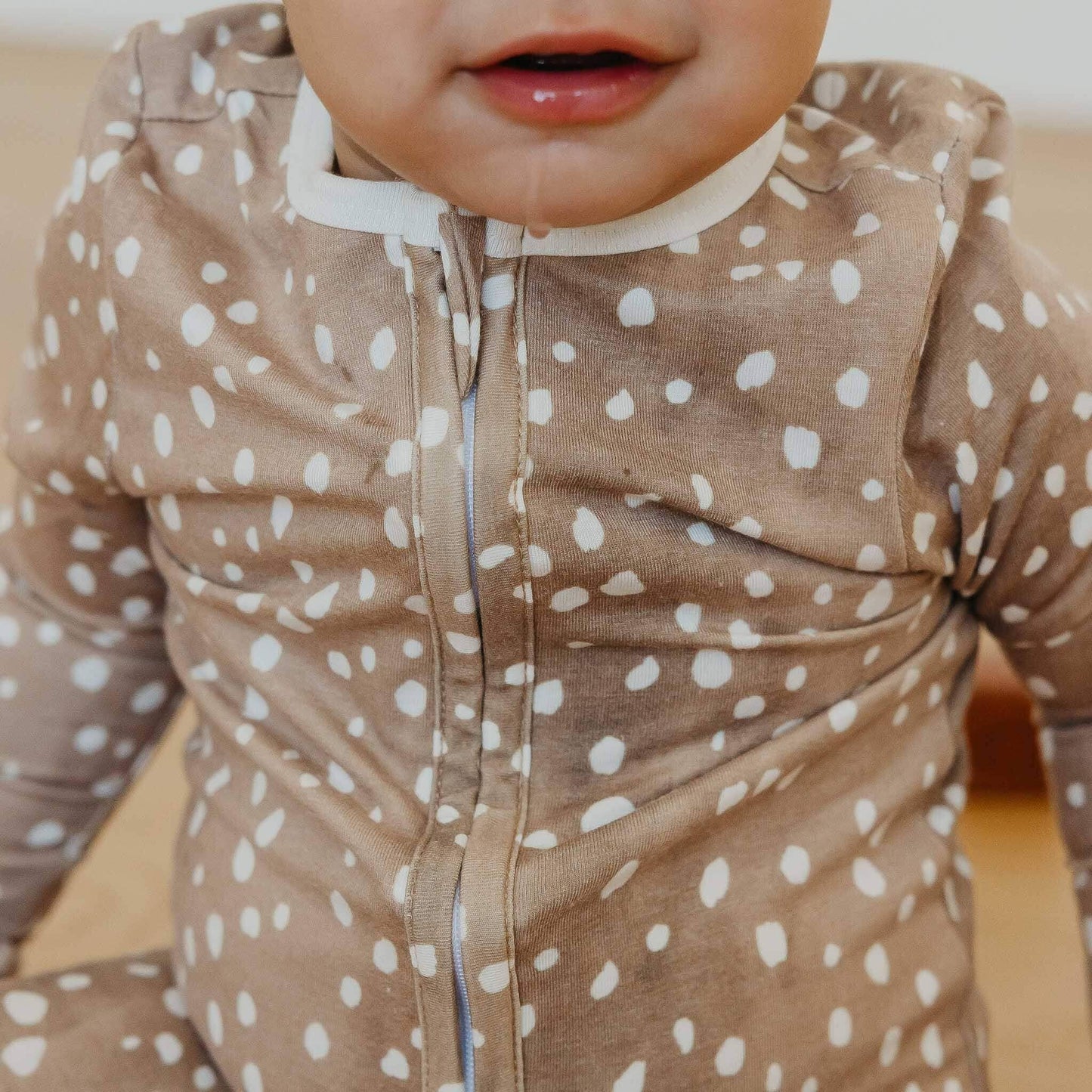 Zip-Up Footie Pajama - Fawn