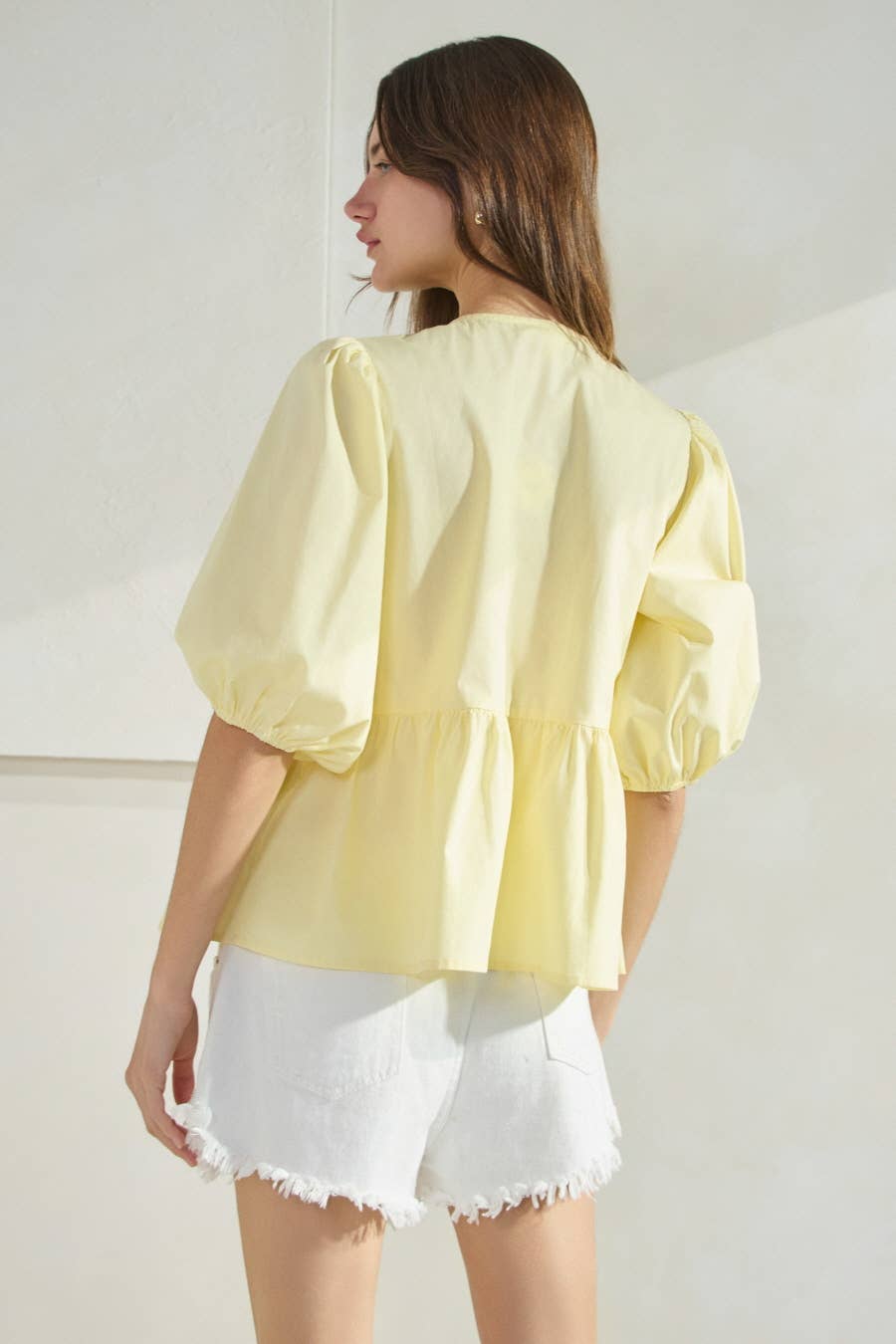 Poppi Front Tie Ribbon Blouse