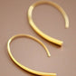 18K Gold PVD Plated Waterproof Stainless Steel Hoop Earrings - 7063