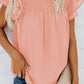 Gathered Ruffled Dotted Top