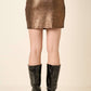 METALLIC FOIL MINI SKIRT