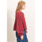 Tie Front Peplum Blouse