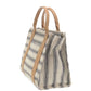 Pencil Stripe Medium Tote in Canvas