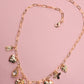 CHARM NECKLACE-BOW HEART RHINESTONE FLOWER