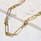 Tarnish Resistant Gold Large Link Toggle Necklace 18"