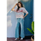 Braided Wide Leg Denim