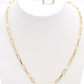 Gold Ashley (Box) Necklace with Piper Carabiner