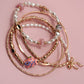 PORCELAIN TOILE PATTERN MULTI LAYER BRACELET