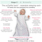 Muslin Non-Weighted zzZipMe Sack - Watercolor Peachy Pink Floral