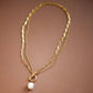 18K Gold PVD Plated Waterproof Stainless Steel Chain Necklace - 6860