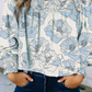 LDC Floral Print Frilly Smocked Square Neck Blouse