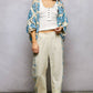 Dolman Sleeve Varied Pattern Crochet Open Cardigan