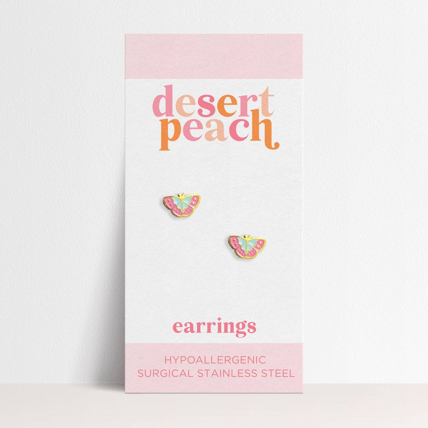 Gold Butterfly Stud Earrings