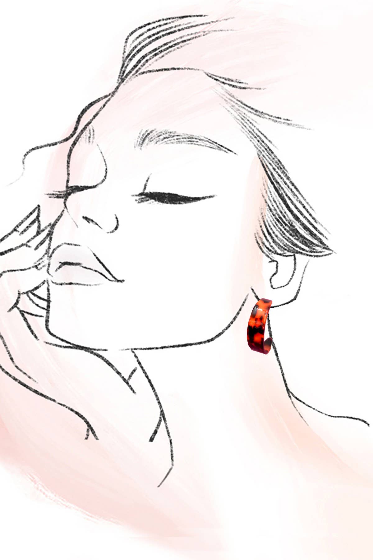 MULTI CLASSIC ACRYLIC HOOP TRIO EARRINGS
