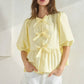Poppi Front Tie Ribbon Blouse