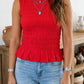 Scarlet Ruffle Hem Tank
