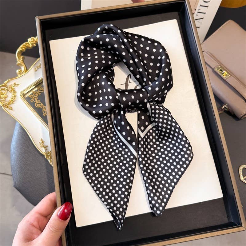LARGE POLKA DOT PRINT BANDANA SCARF