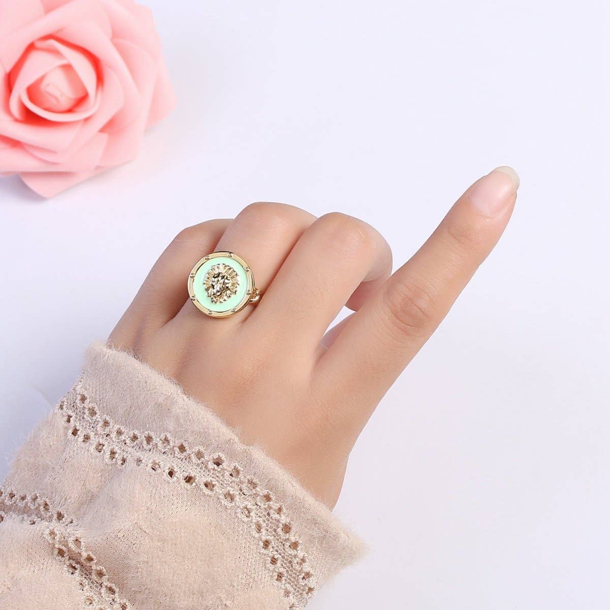 Enamel Leo Ring