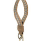 Soft Natural Dotted Stripe Easy Find Wristlet