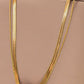 18K Gold Plated Waterproof Stainless Steel Chain Necklace - 6990