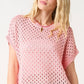Sugarblush Eyelet Top