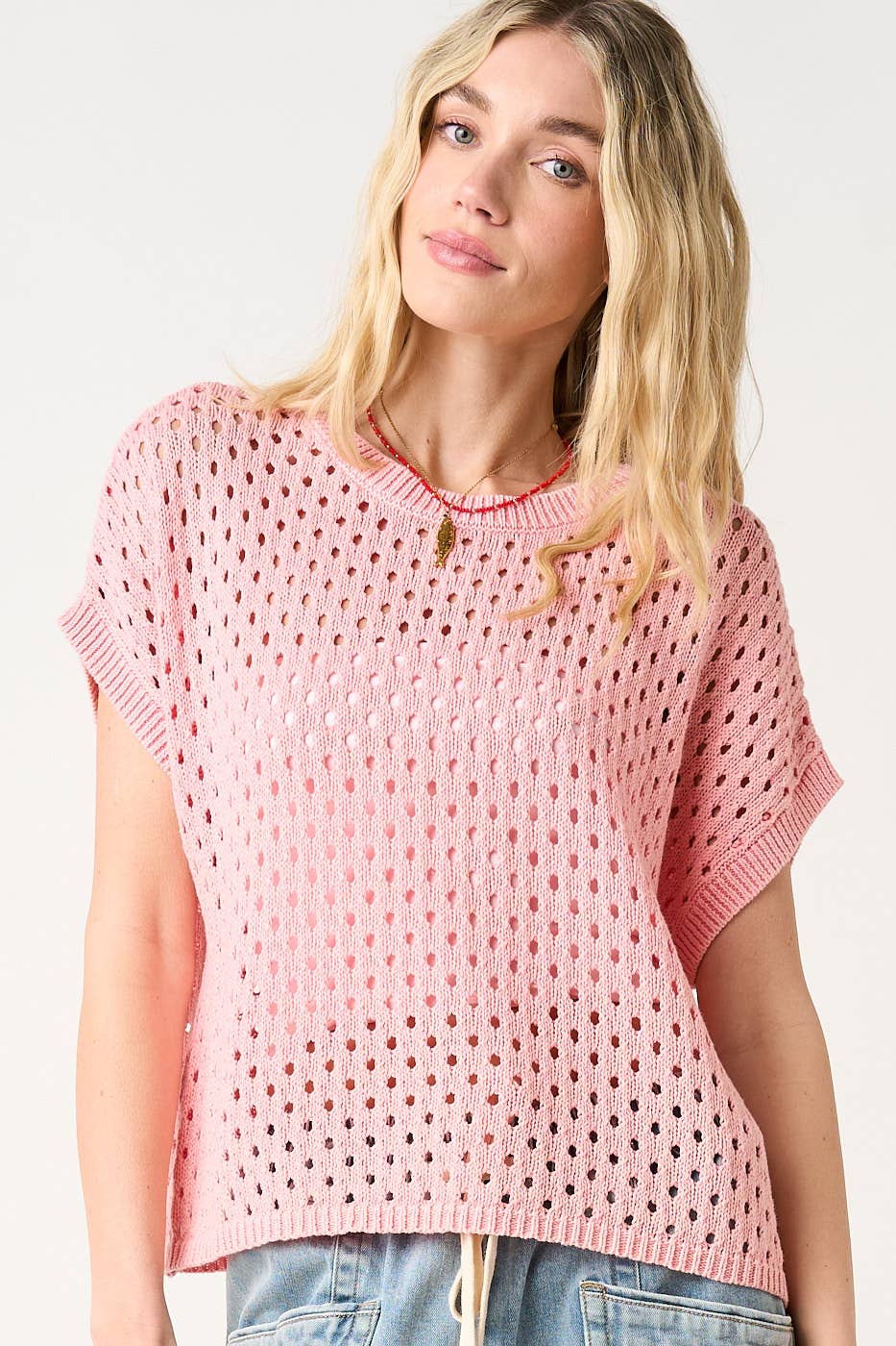 Sugarblush Eyelet Top