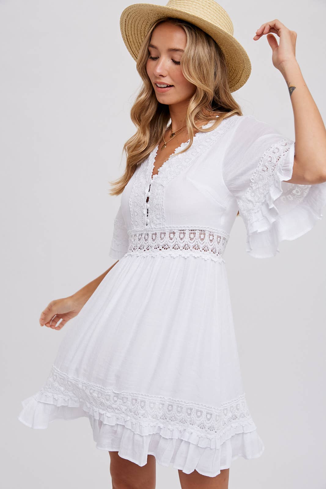 Elysian Ruffle Mini Dress