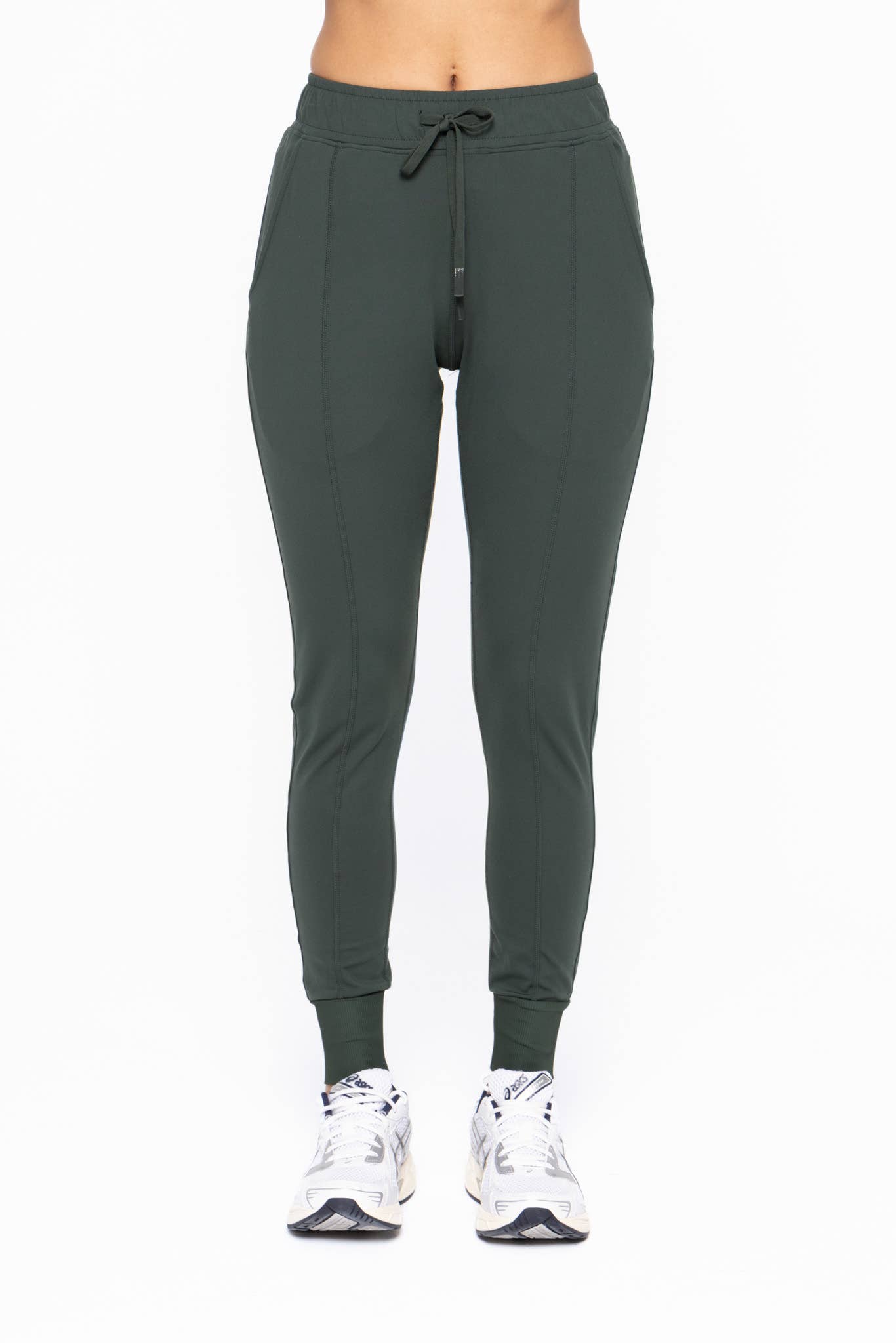 GREEN - Slim-Fit Paneled Joggers