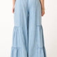 Boho Tiered Denim Pants