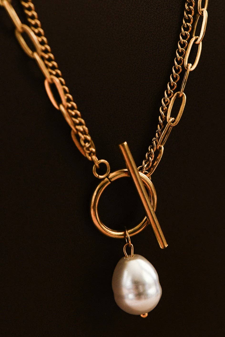 18K Gold PVD Plated Waterproof Stainless Steel Chain Necklace - 6860