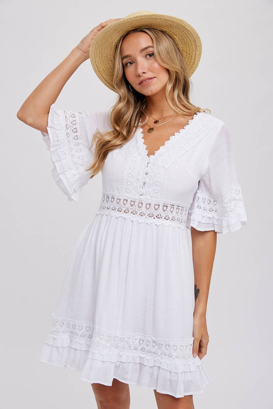 Elysian Ruffle Mini Dress