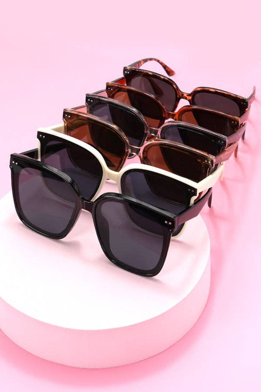 ACETATE SQUARE CATEYE SUNGLASSES SET