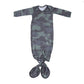 Newborn Knotted Gown - Hunter
