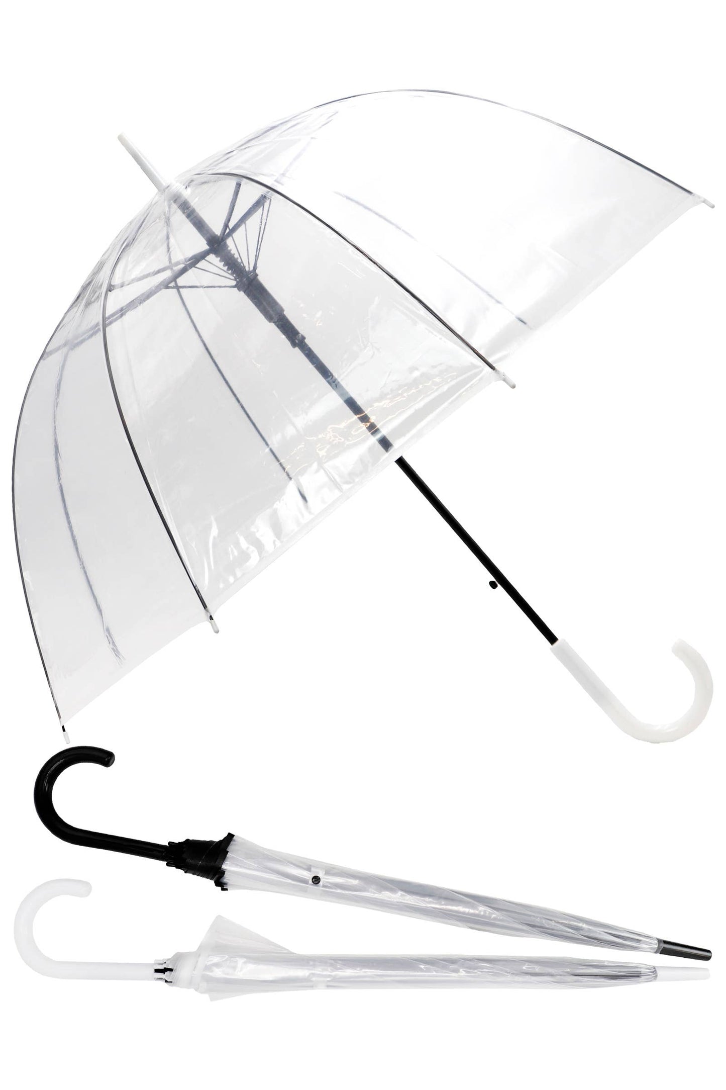 Clear PVC Bubble Dome Auto Open Fold Umbrella