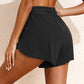 High Waisted Drawstring 2-in-1 Side Pocket Shorts