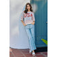 Braided Wide Leg Denim