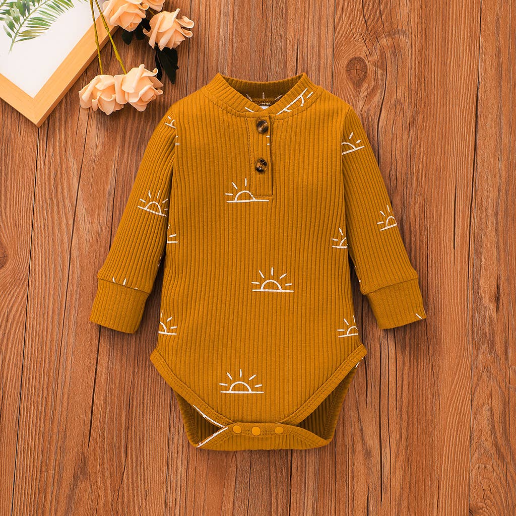 3-piece Baby Boy Sun Romper Pants Cap Set