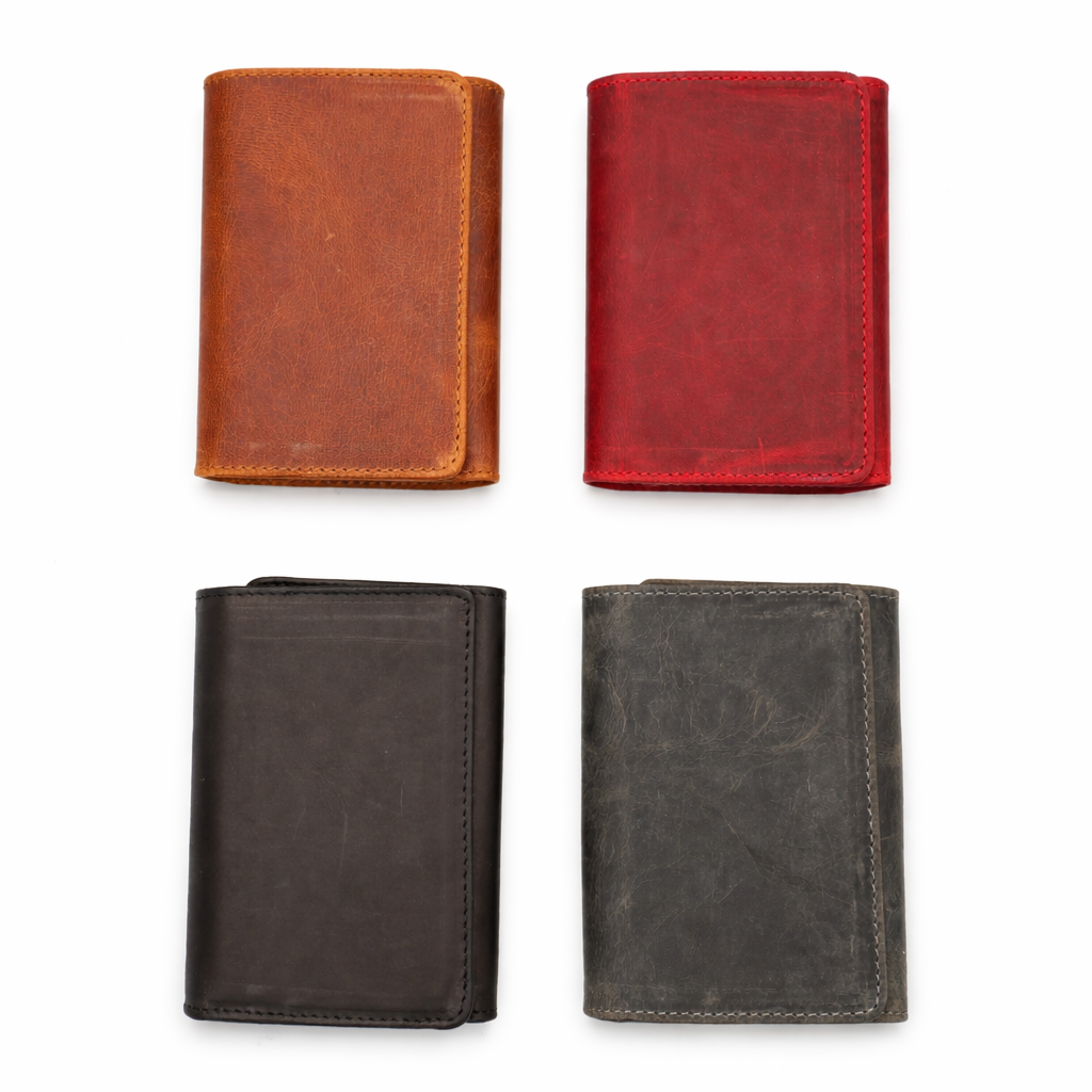 Leather Wallet for Men Handcrafted Distressed Trifold Wallet