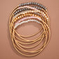 Boho Layered Spring Coil Guitar String Bracelet Set - 8096