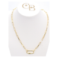 Gold Ashley (Box) Necklace with Piper Carabiner