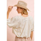 JERSEY BUBBLE SLEEVE TOP