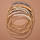 Boho Layered Spring Coil Guitar String Bracelet Set - 8096