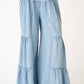 Boho Tiered Denim Pants