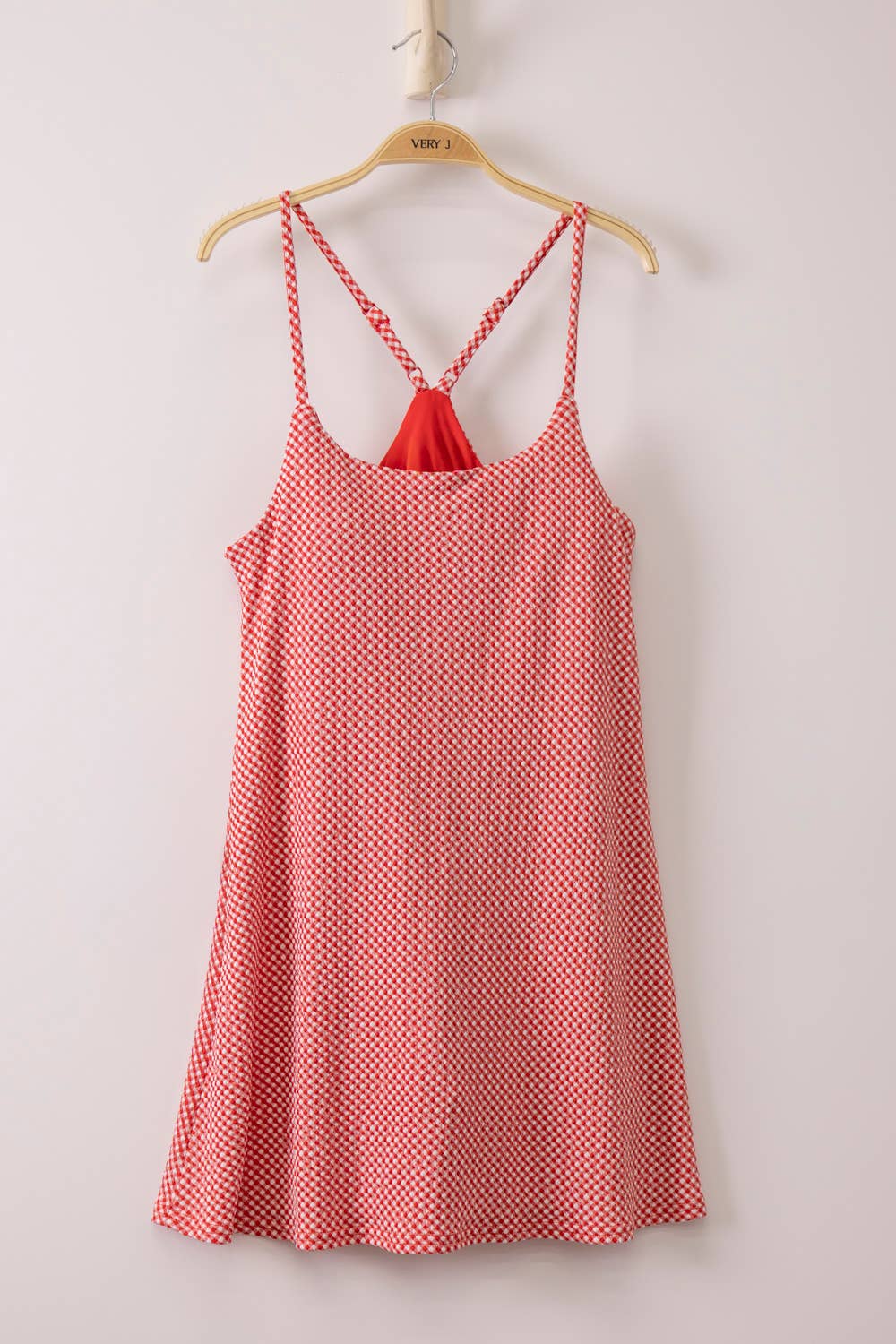 Checkered Knit Activewear Tennis Dress