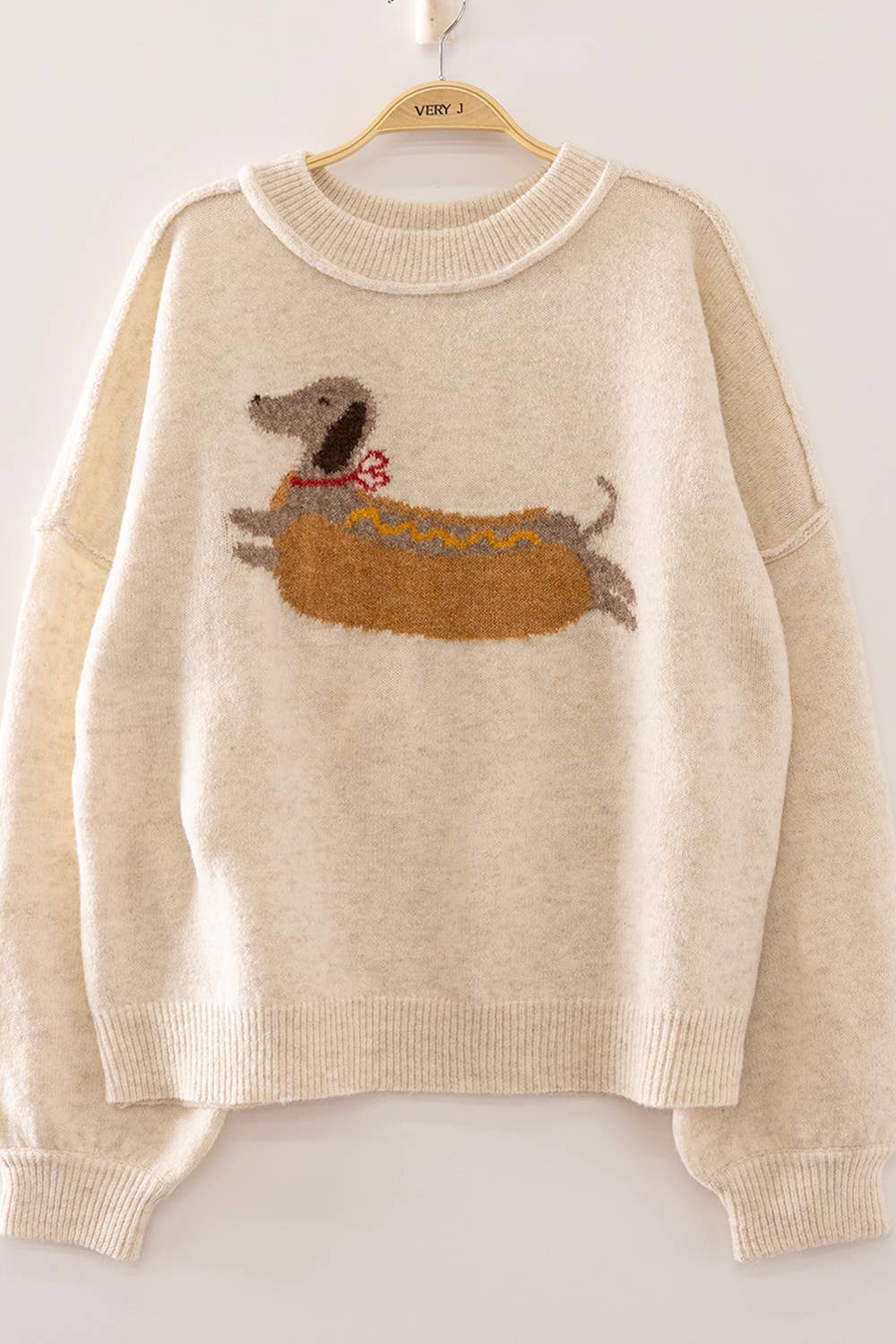 Hot Dog Graphic Sweater