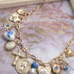 CHARM NECKLACE-PORCELAIN HEARTS CROSS NECKLACE