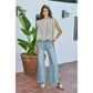 Braided Wide Leg Denim