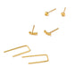 Refined Stud Trio - Venus/Gold